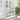 Vitrinekast 90x40x180 cm staal en gehard glas wit