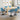 Eetkamerstoelen draaibaar 6 st fluweel blauw
