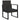 4-delige Loungeset met kussens poly rattan zwart