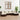 6-delige Loungeset met kussens poly rattan bruin