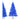 Kunstkerstboom met standaard half 210 cm PVC blauw