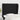 Hoofdbord met randen 83x23x118/128 cm stof zwart