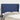 Hoofdbord met randen 147x23x118/128 cm stof blauw