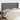 Hoofdbord met randen 203x23x118/128 cm stof donkergrijs
