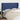 Hoofdbord met randen 203x23x118/128 cm stof blauw