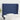 Hoofdbord met randen 93x23x118/128 cm stof blauw