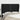 Hoofdbord met randen 147x23x118/128 cm stof zwart