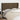 Hoofdbord met randen 183x23x118/128 cm stof donkerbruin