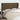 Hoofdbord met randen 203x23x118/128 cm stof donkerbruin