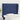 Hoofdbord met randen 93x23x118/128 cm stof blauw