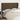 Hoofdbord met randen 203x23x118/128 cm stof donkerbruin
