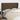 Hoofdbord met randen 183x23x118/128 cm stof donkerbruin