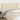 Hoofdbord met randen 183x23x118/128 cm stof crèmekleurig
