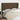 Hoofdbord met randen 203x23x118/128 cm stof donkerbruin