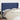 Hoofdbord met randen 203x23x118/128 cm stof blauw