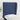 Hoofdbord met randen 83x23x118/128 cm stof blauw