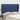 Hoofdbord met randen 147x23x118/128 cm stof blauw