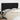 Hoofdbord met randen 183x23x118/128 cm stof zwart