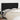 Hoofdbord met randen 203x23x118/128 cm stof zwart