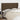 Hoofdbord met randen 203x23x118/128 cm stof donkerbruin
