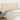 Hoofdbord met randen 183x23x118/128 cm stof crèmekleurig