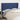 Hoofdbord met randen 203x23x118/128 cm stof blauw
