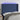 Hoofdbord LED 147x16x118/128 cm stof blauw