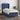 Boxspring met matras en LED stof blauw 90x200 cm