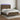 Boxspring met matras en LED stof donkerbruin 140x200 cm