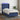 Boxspring met matras en LED stof blauw 90x200 cm