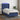 Boxspring met matras en LED stof blauw 90x200 cm