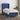 Boxspring met matras en LED stof blauw 90x200 cm