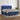Boxspring met matras en LED stof blauw 180x200 cm