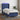 Boxspring met matras en LED stof blauw 90x200 cm