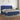 Boxspring met matras en LED stof blauw 200x200 cm
