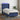 Boxspring met matras en LED stof blauw 90x190 cm