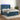 Boxspring met matras en LED fluweel donkerblauw 140x190 cm