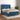 Boxspring met matras en LED fluweel donkerblauw 140x190 cm