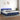 Boxspring met matras en LED stof blauw 200x200 cm