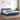 Boxspring met matras en LED stof blauw 180x200 cm