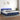 Boxspring met matras en LED stof blauw 200x200 cm