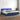 Boxspring met matras en LED stof blauw 200x200 cm