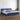 Boxspring met matras en LED stof blauw 200x200 cm