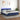 Boxspring met matras en LED stof blauw 180x200 cm