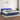 Boxspring met matras en LED stof blauw 200x200 cm