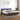 Boxspring met matras en LED stof donkerbruin 200x200 cm