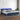 Boxspring met matras en LED stof blauw 200x200 cm