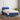 Boxspring met matras en LED stof blauw 90x200 cm