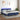 Boxspring met matras en LED stof blauw 160x200 cm