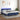 Boxspring met matras en LED stof blauw 160x200 cm